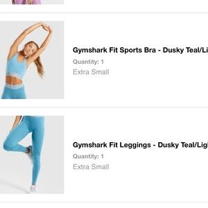 Gymshark fit sports bra & leggings.